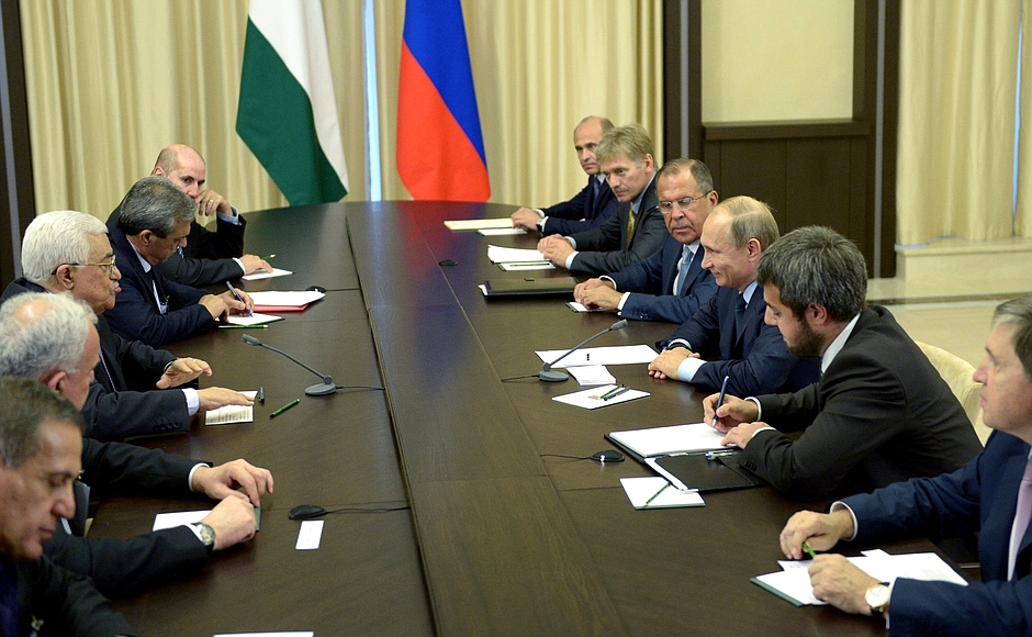 Встреча Владимира Путина с Президентом Государства Палестина Махмудом Аббасом
