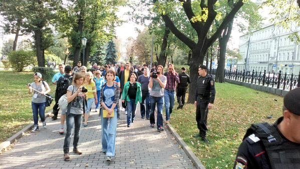 В центре Москвы задержаны участники "Марша мира" В центре Москвы задержаны участники "Марша мира"