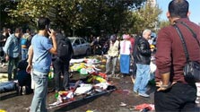 Первое видео с места взрывов в Анкаре появилось в Сети Первое видео с места взрывов в Анкаре появилось в Сети