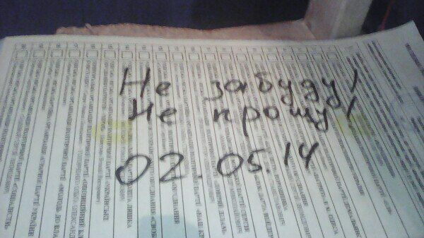 «Живи, Новороссия!»: что пишут на бюллетенях для голосования на Украине