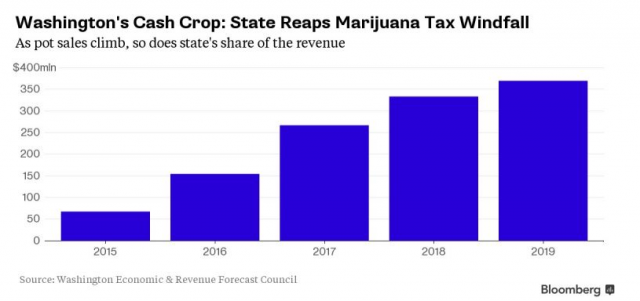 Штат Вашингтон рассчитывает за 4 года заработать $1 млрд на марихуане