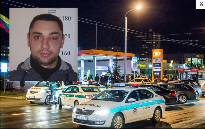 Чисто поржать. Вильнюс. Задержанный в наручниках отобрал у полицейских автомат и скрылся