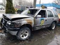 В Харькове сожгли три автомобиля "Айдара"