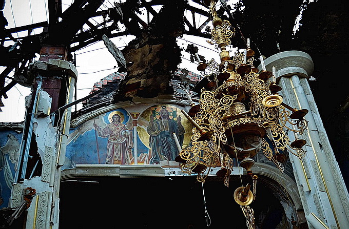 Страшные разрушения — фото монастыря Московского Патриархата, уничтоженного украинскими войсками Страшные разрушения — фото монастыря Московского Патриархата, уничтоженного украинскими войсками