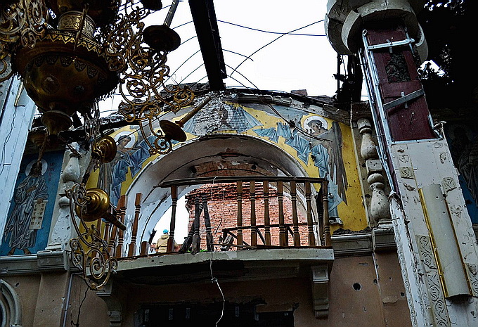 Страшные разрушения — фото монастыря Московского Патриархата, уничтоженного украинскими войсками Страшные разрушения — фото монастыря Московского Патриархата, уничтоженного украинскими войсками