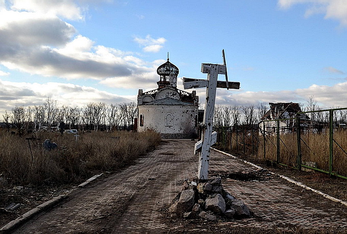 Страшные разрушения — фото монастыря Московского Патриархата, уничтоженного украинскими войсками Страшные разрушения — фото монастыря Московского Патриархата, уничтоженного украинскими войсками