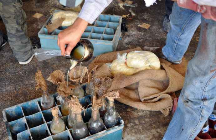 Самодельное оружие сирийских боевиков