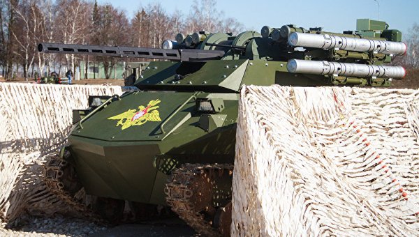 Россия будет продвигать на мировой рынок боевого робота "Уран-9" Россия будет продвигать на мировой рынок боевого робота "Уран-9"
