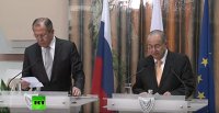 Пресс-подход Сергея Лаврова по итогам визита на Кипр
