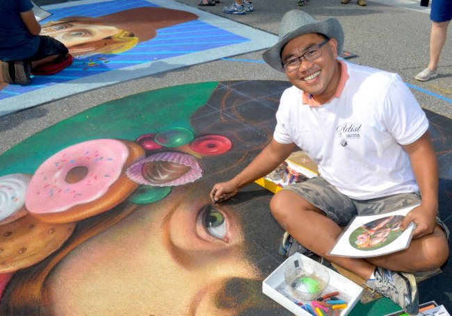 3D рисунки на асфальте: новый уровень 