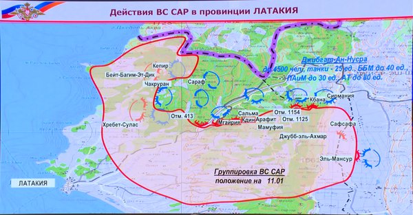 Обзор карты боевых действий и событий в Сирии и Ираке от 12.01.2016г.