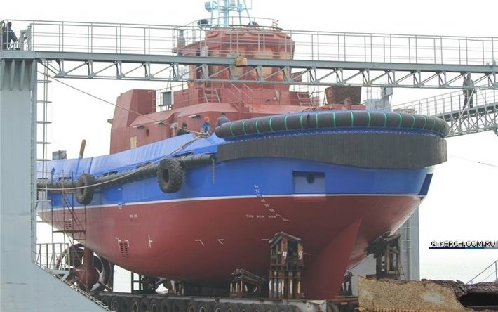 На судостроительной верфи «Фрегат» спустили на воду новый буксир На судостроительной верфи «Фрегат» спустили на воду новый буксир
