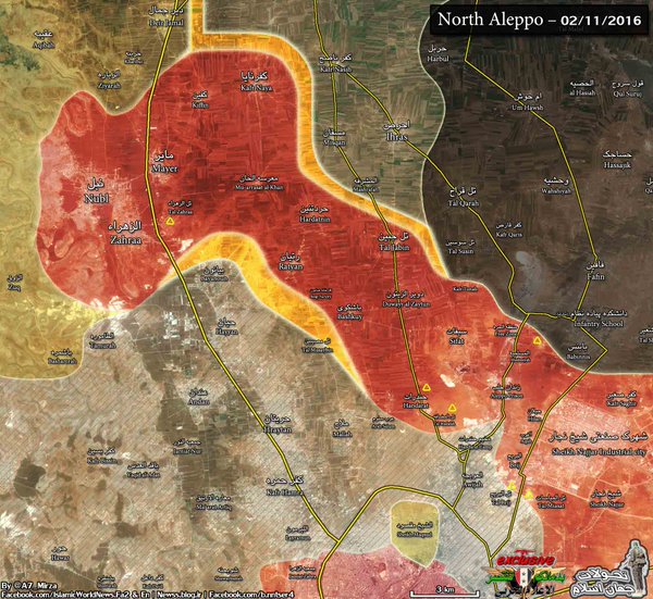 Обзор боевых действий и событий на Ближневосточном фронте 11-02-2016