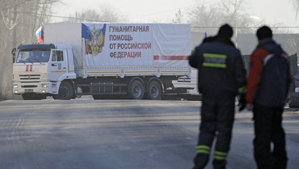 Россия. 49 колонна гуманитарной помощи для Донбасса
