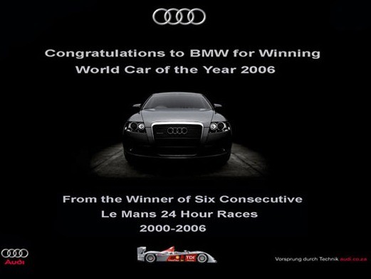 Из истории рекламных войн: BMW-Audi-Subaru-Bentley. Кто победитель?) Из истории рекламных войн: BMW-Audi-Subaru-Bentley. Кто победитель?)