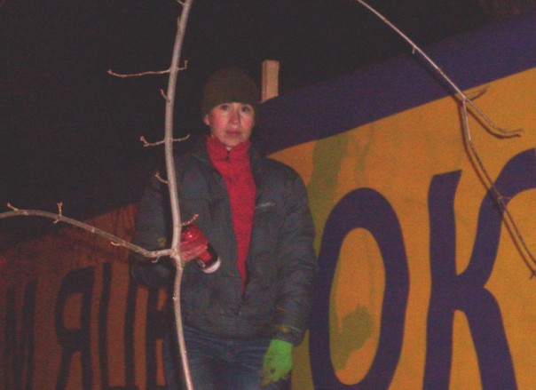 Вооружившись баллончиками с краской Татьяна Чорновол напала на "Тарифный Майдан" Вооружившись баллончиками с краской Татьяна Чорновол напала на "Тарифный Майдан"