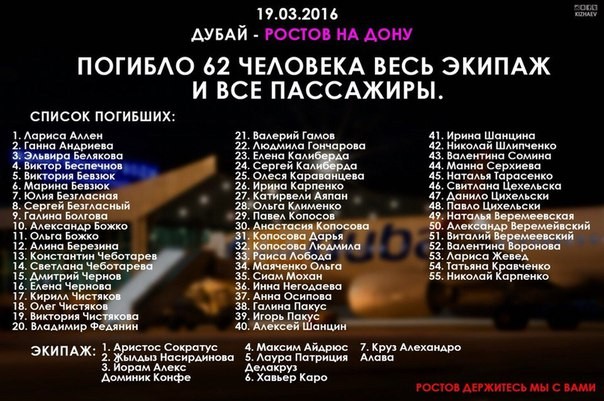 По поводу катастрофы боинга в Ростове-на-Дону - жертвы По поводу катастрофы боинга в Ростове-на-Дону - жертвы