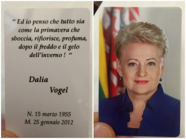 Даля Грибаускайте стала музой итальянских гробовщиков