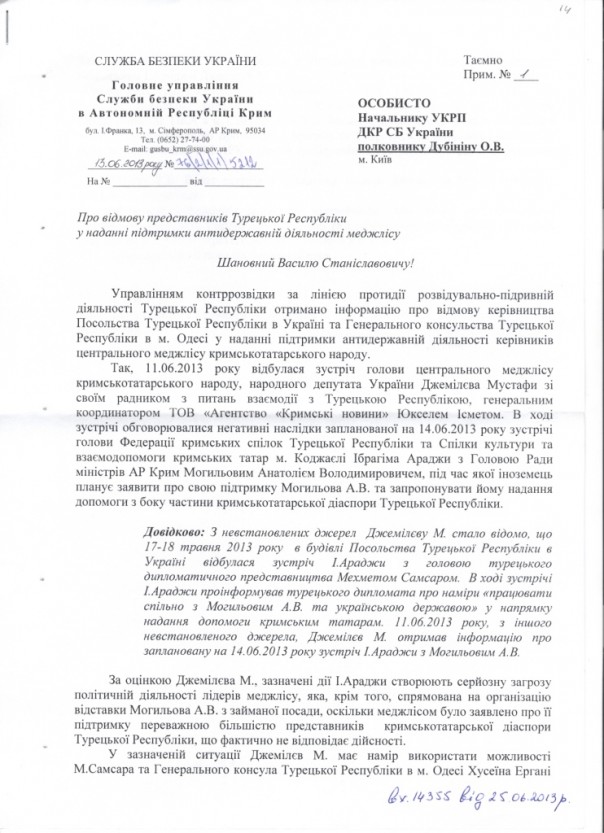 СБУ: Мустафа Джемилев оказался турецким шпионом (Видео)