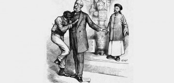 «ЦВЕТНЫЕ ЗАНИМАЮТСЯ РЕФОРМИРОВАНИЕМ США». Американская политическая карикатура конца XIX века