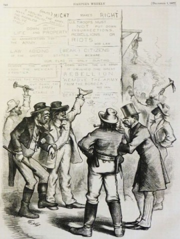 «ЦВЕТНЫЕ ЗАНИМАЮТСЯ РЕФОРМИРОВАНИЕМ США». Американская политическая карикатура конца XIX века